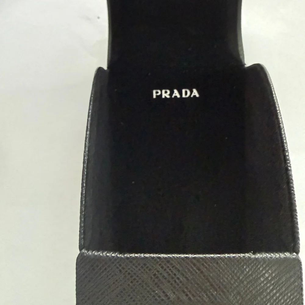 PRADA  SPR16R 1AB-0A7 Gloss Black/Brown Gradient Women's Sunglasses Italy